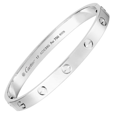 cartier love bracelet white gold|cartier love bracelet real gold.